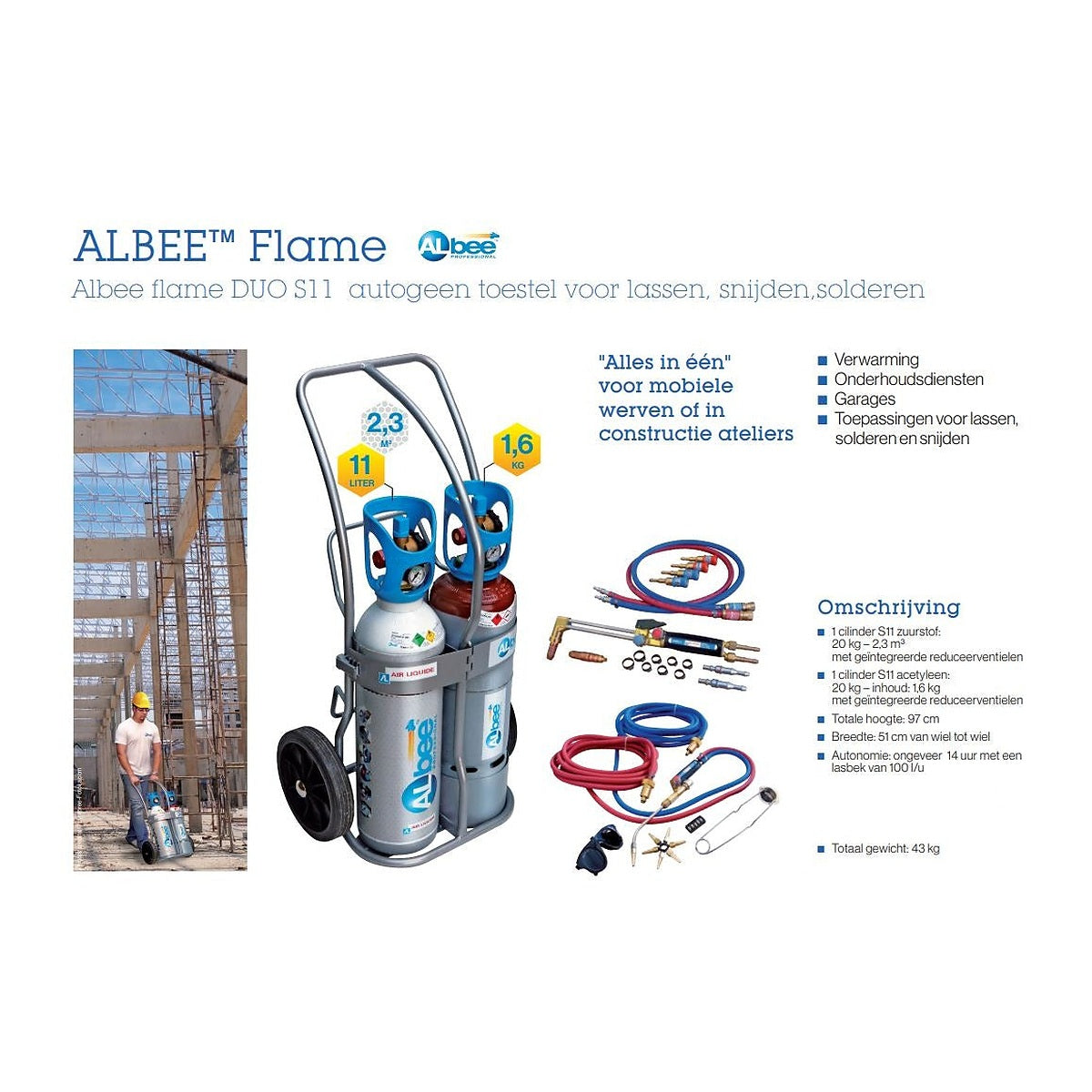 Air Liquide Albee Flame S11 DUO bij Gasdepot IJmond